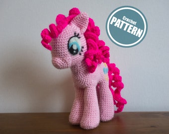 Pinkie Pie crochet pattern, My Little Pony plush, DIY amigurumi pattern, MLP crochet pattern, Digital download, Baby shower gift