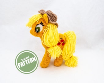 Applejack crochet pattern, My Little Pony amigurumi pattern