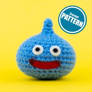 Mini Slime crochet pattern, Dragon Quest amigurumi pattern, instant download PDF