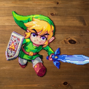 Toon Link perler bead art fromThe Legend of Zelda