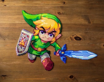 Toon Link perler bead art fromThe Legend of Zelda