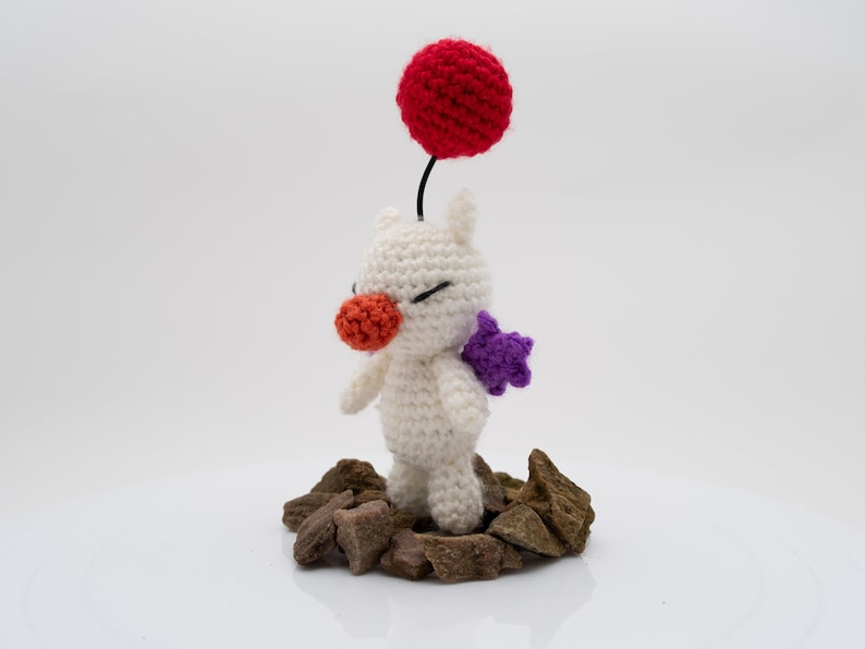Amigurumi Pattern, Mini Moogle Crochet Plush Toy Fantasy Pattern ...