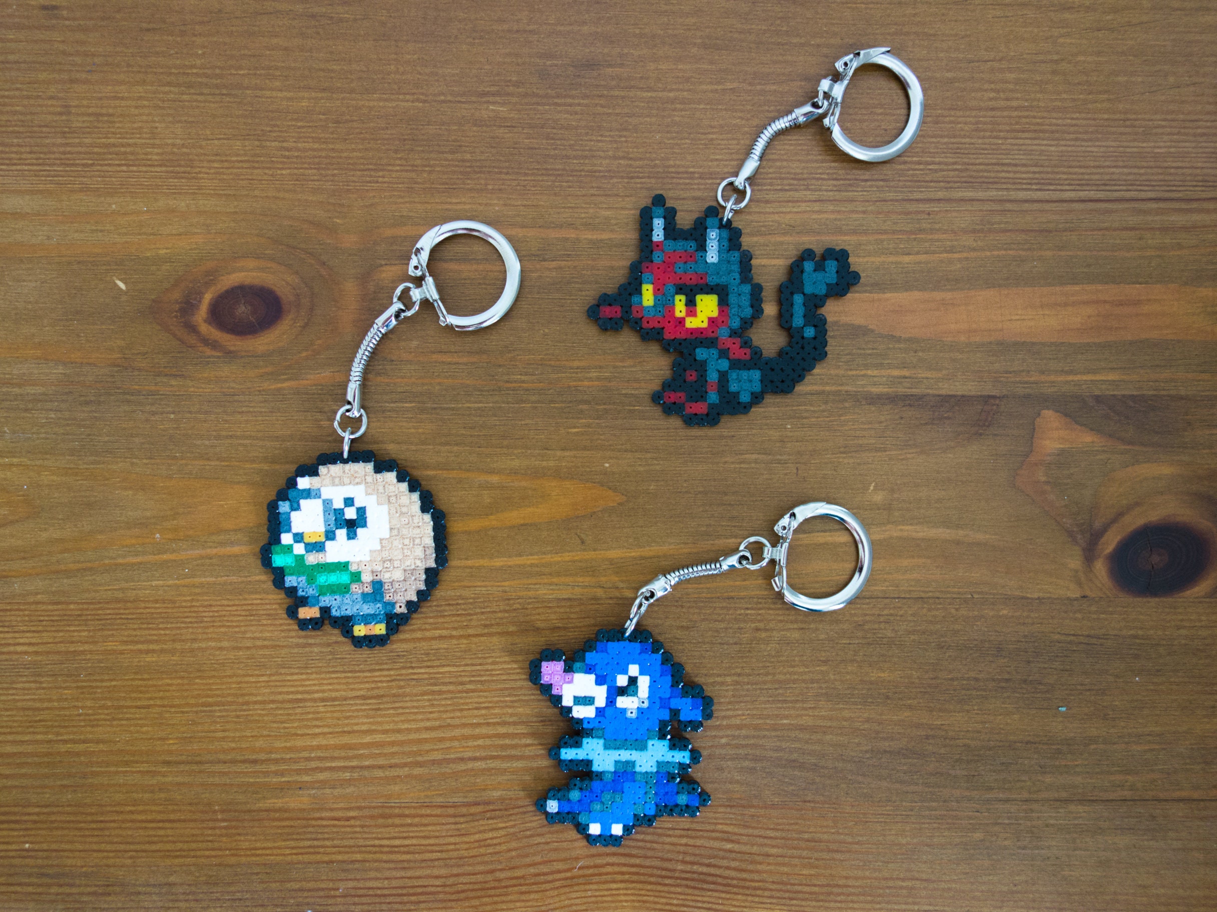 Frankenrowlet Rowlet Pokémon Pixel Art Perler Bead Art