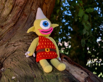 Cyclops Crochet Pattern, One-Eyed Monster Amigurumi Toy, Pdf Download