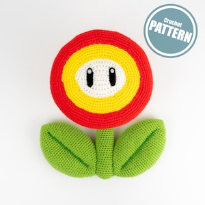 Fire Flower crochet pattern, Mario amigurumi pattern