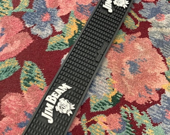 Jim Beam White Label Bar Rail Mat (home bar, man cave, tiki bar, restaurant, bar, pub, tavern. Brand new - HEAVY DUTY)