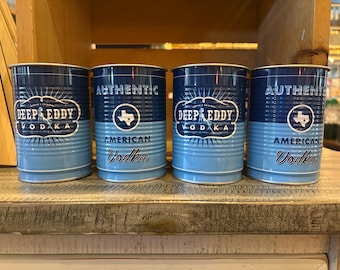 Deep Eddy Vodka Tin Can Cups, Set of 2, Austin Texas