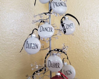 Reindeer Ornaments (add a name at no additional cost)