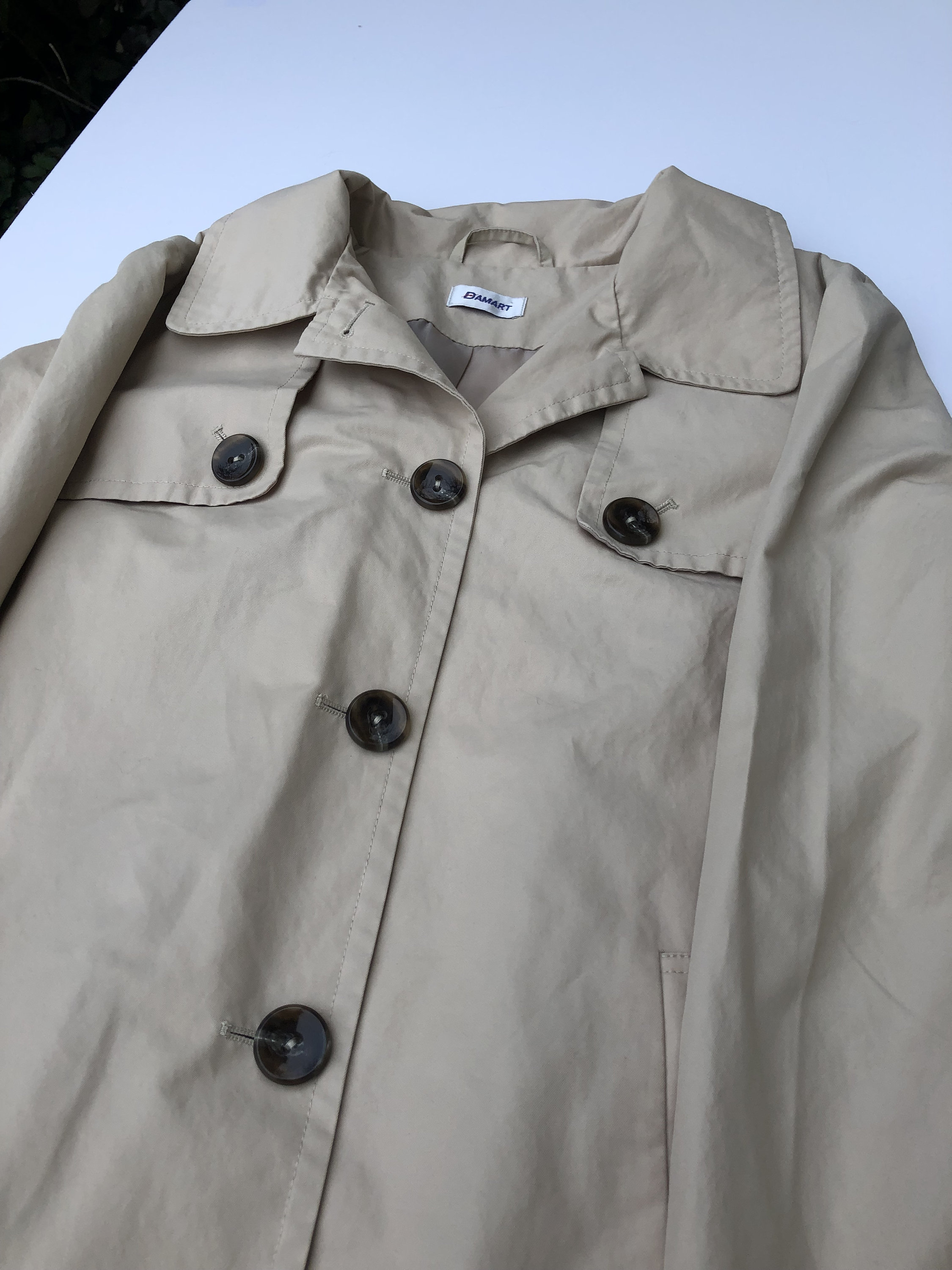 Waterproof Coat Trench French - Brand Damart - Size L Woman