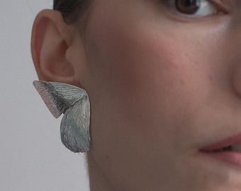 ALADA Earrings · Butterfly earrings · Sculptural earrings · Silver earrings · 24K gold vermeil earrings