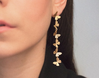 Little Butterfly · Butterfly earrings · Wings earrings · Fairy earrings · Butterfly dangle · Long earrings · Silver earrings