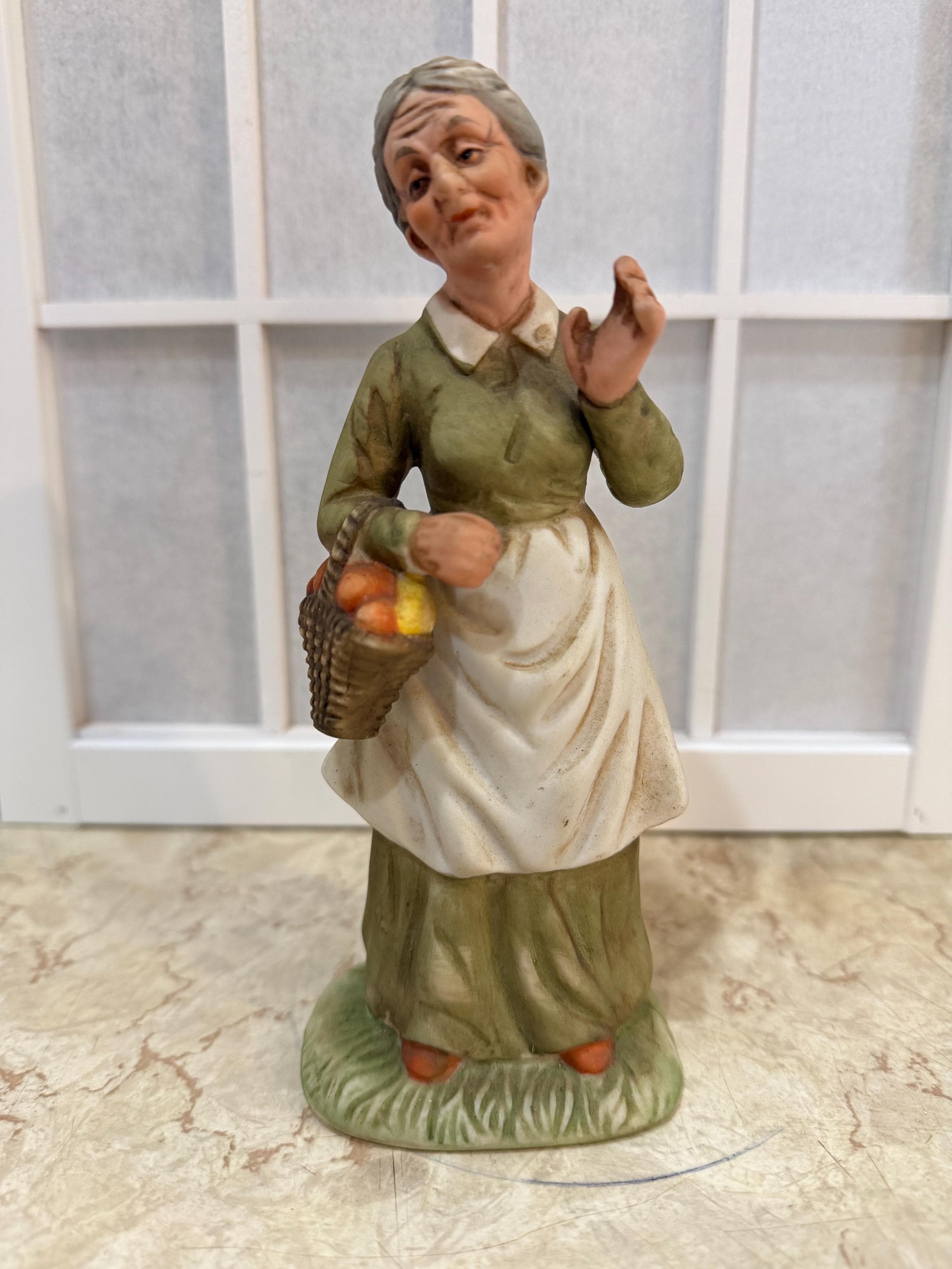 Porcelain Woman With Basket Figurine - Etsy