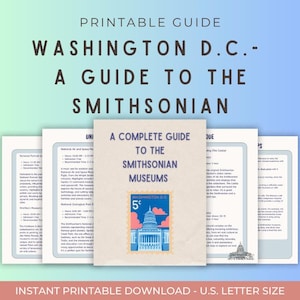 Washington D.C.: A Guide to the Smithsonian Museums, History Museum Guide, Art Museum Guide, PDF