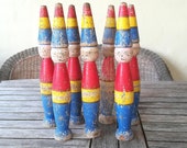 Old wooden bowling, bowling, vintage wooden game, vintage interior decoration, old wooden keel, old wooden toy, 1950s