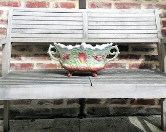 Large vintage slip planter 1900, Vintage slip planter