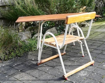 Table enfant avec chaises, bureau enfant bois, bureau enfant vintage, bureau d'écolier, children's table, Vintage children's desk