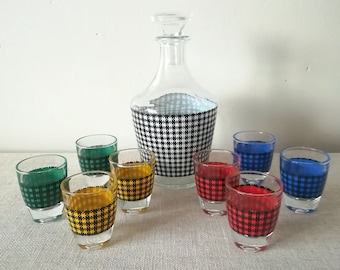 Serviteur Apéritif Vintage Vereco – Plateau En Verre – Fabriqué En France – Années 80