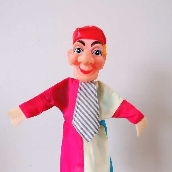 Tête marionnette vintage, poupée vintage, marionnette ancienne, tête de marionnette, marionnette à doigt, marionnette guignol, 1960s