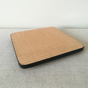 Trivet, Formica trivet, vintage trivet, wooden trivet, beige trivet, seventies, 1970s