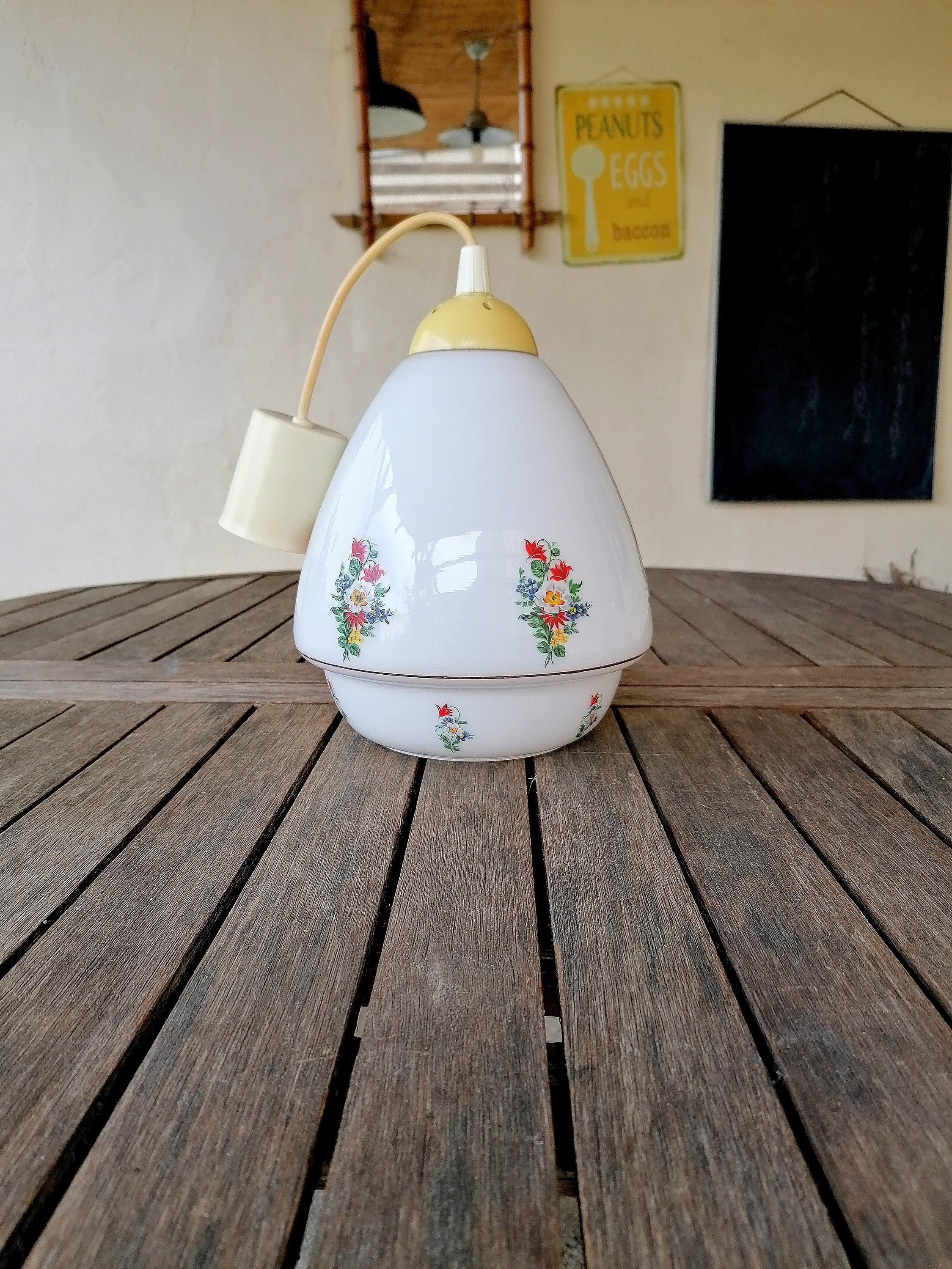 Luminaire Opaline Vintage
