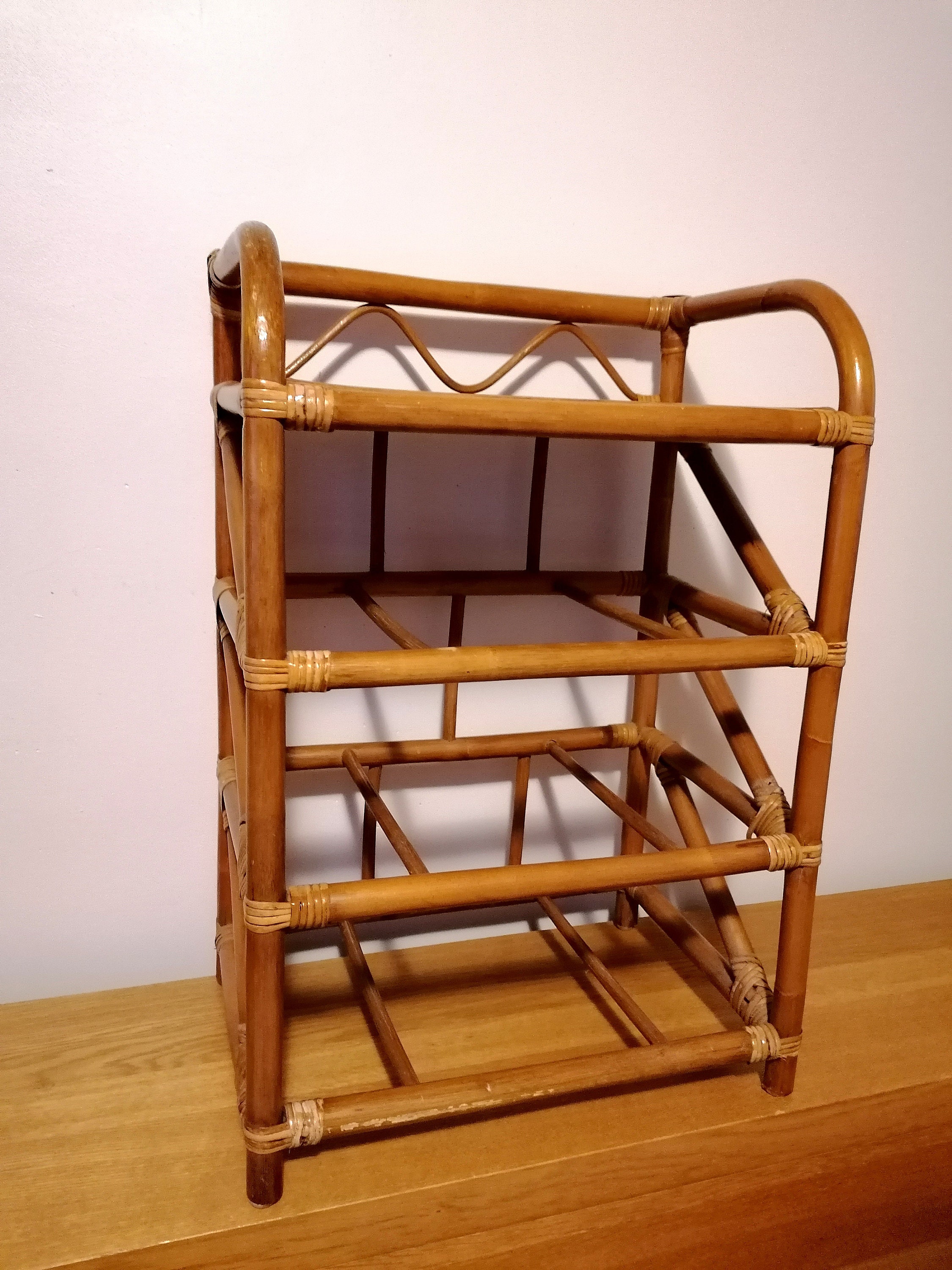 Vintage Rattan Furniture Threedrawer Rattan Dresser Rattan Etsy