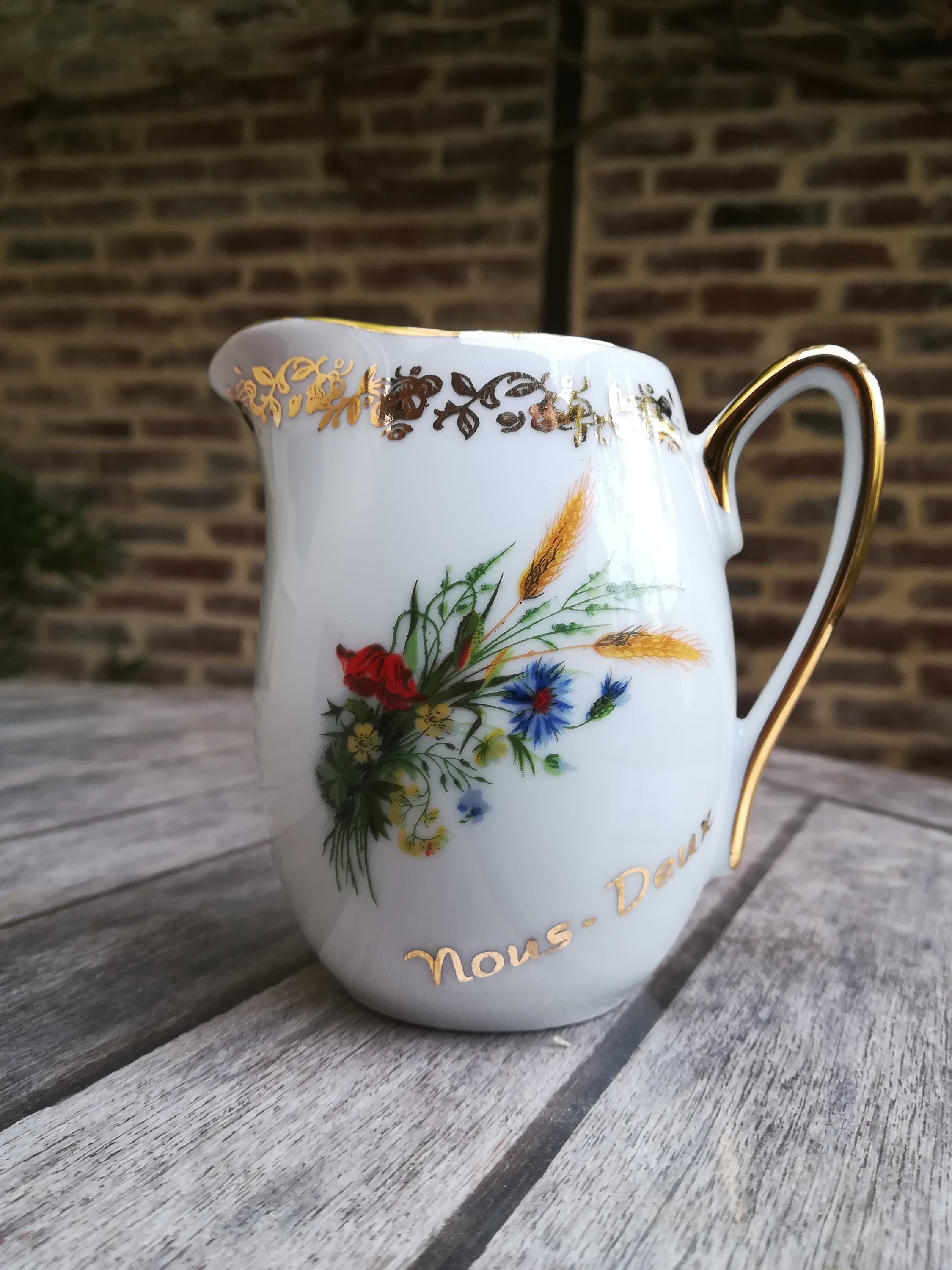 Pot à Lait Vintage en Porcelaine de Limoges, Pot Crème, Pichet Lait, Milk Pot, Cream Jar