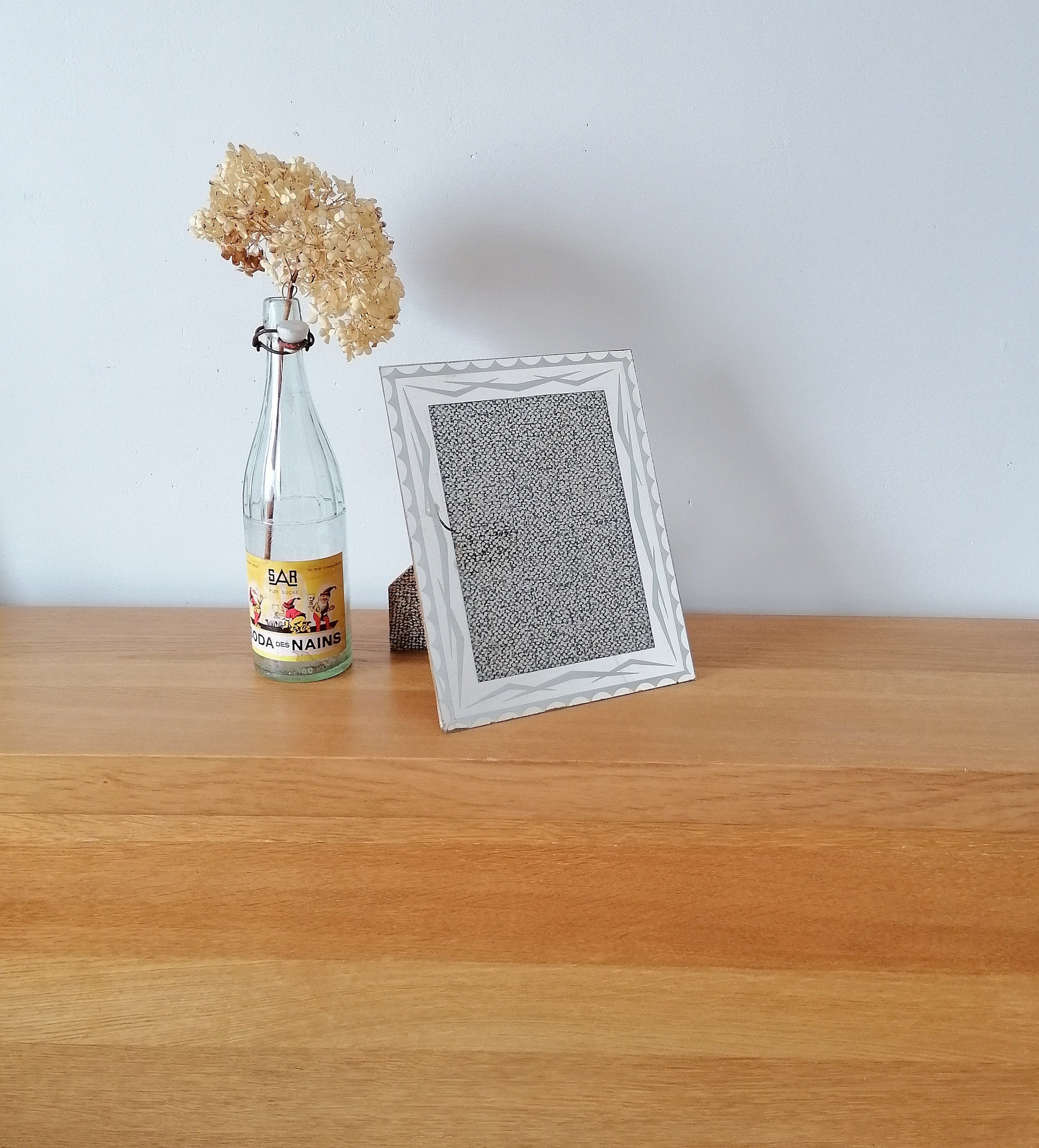 Cadre Photo Vintage, Cadre en Verre, Ancien Photo, Porte Vintage Frame, Old Glass 1950S