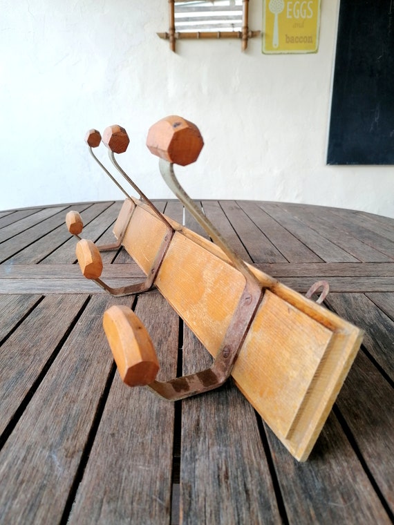 Vintage school coat rack sale