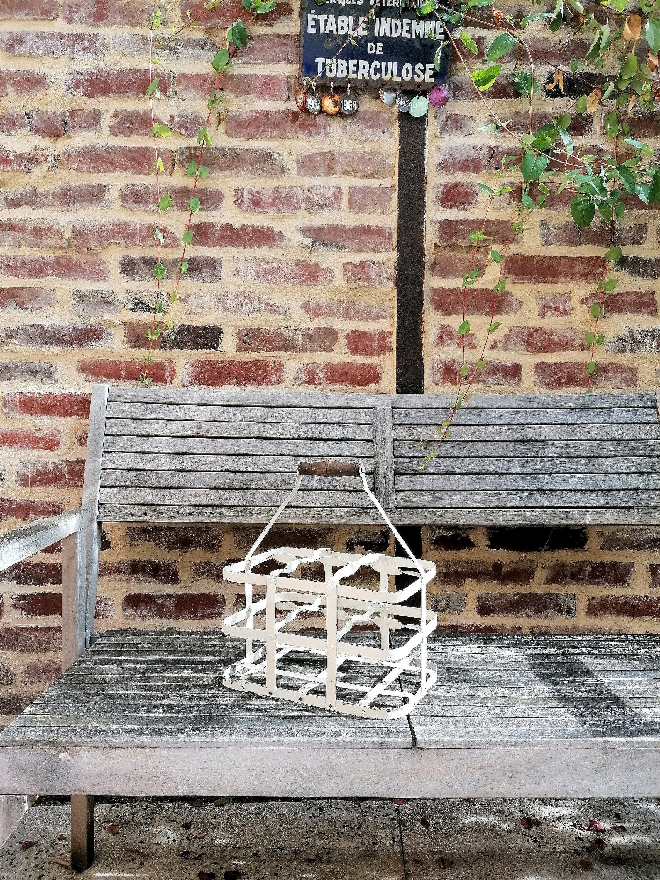 Galvanized Zinc Bottle Rack, Vintage Metal Bottle Rack, Antique