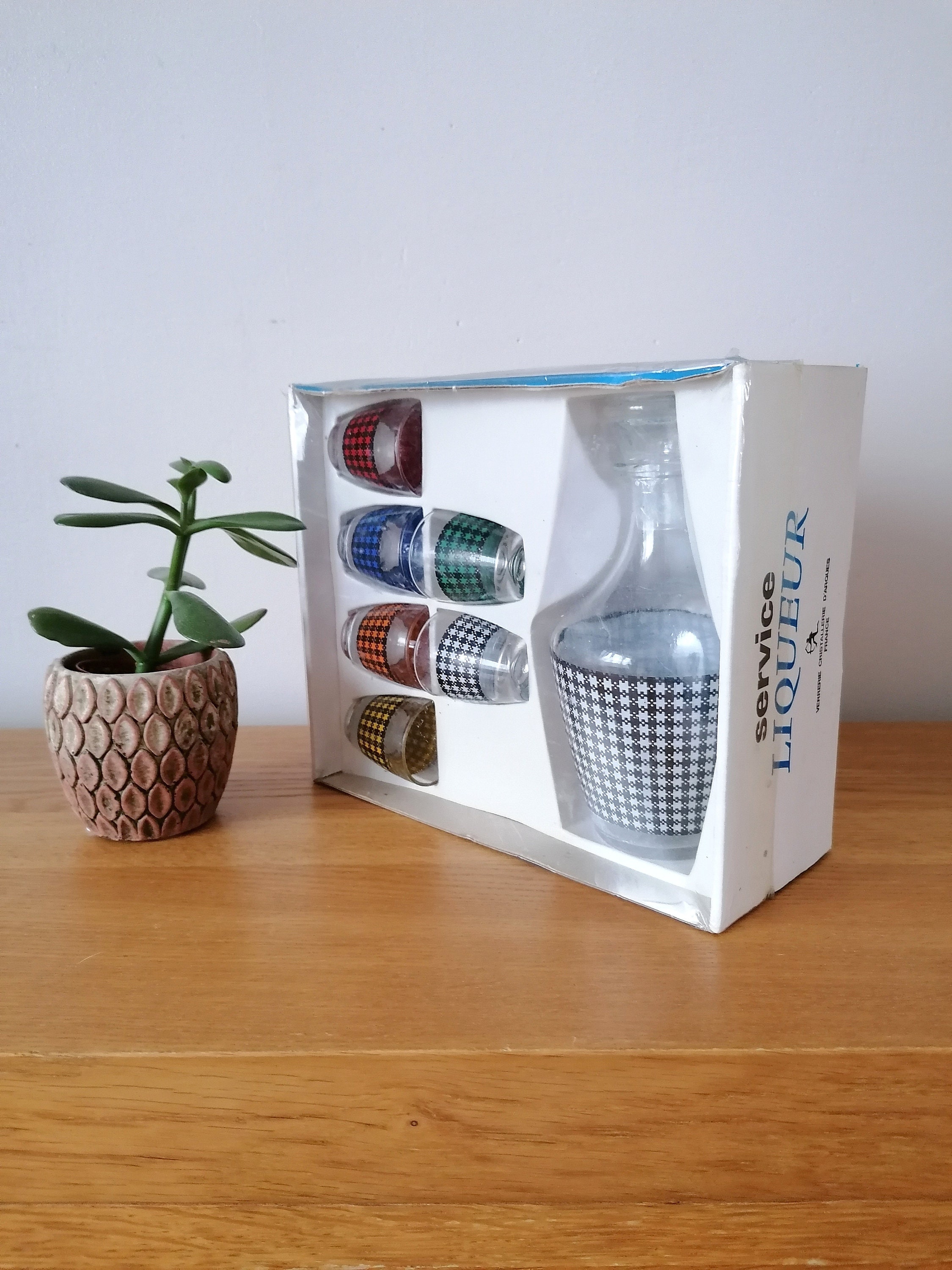 Service Liqueur Vintage, Service Liqueur, Carafe à Digestif, Liquor Carafe, Service, Seventies, 1970