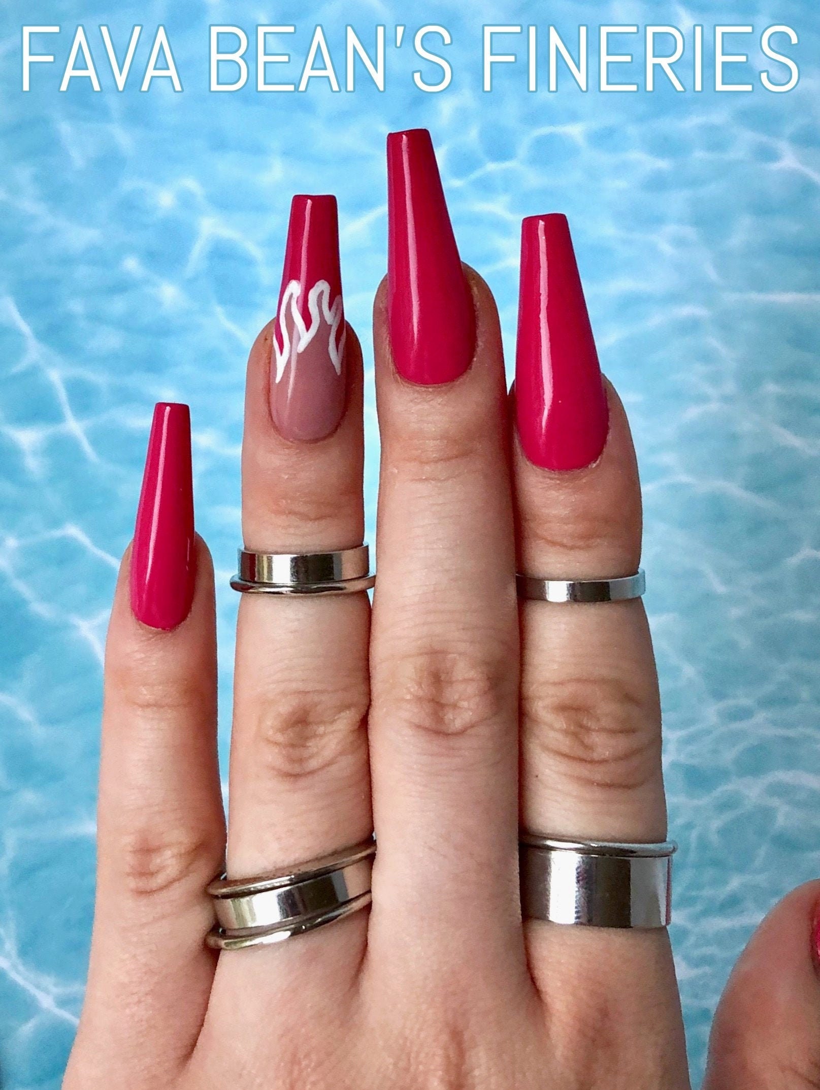 Hot And Bothered Flame Nails Pink Press On Trendy Fake Nails Etsy Hot And Bothered Flame Nails Pink Press On Trendy Fake Nails Etsy