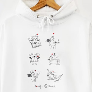 Moogle hoodie Final Fantasy 7 VII FFVII FF7 Mog Kupo Kawaii Retro Gaming Geek Fan Otaku gift Mogry present video game clothing