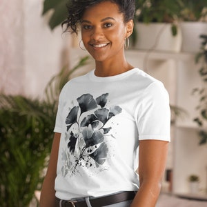 Ginkgo leaves Sumi-e painting Chinese and Japanese art t-shirt