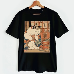 Ukiyo-e Cat Shirt Japanese Art Retro T-shirt