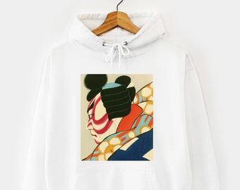 Sweat à capuche Kabuki Hoodie japonais Theatre Acteur Yakusha-e Estampe japonaise Cadeau Art japon vintage Ukiyo-e