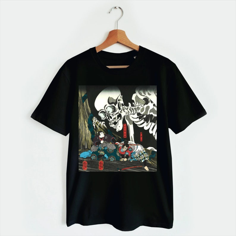 Japanese Skeleton Spectre T-shirt by Kuniyoshi