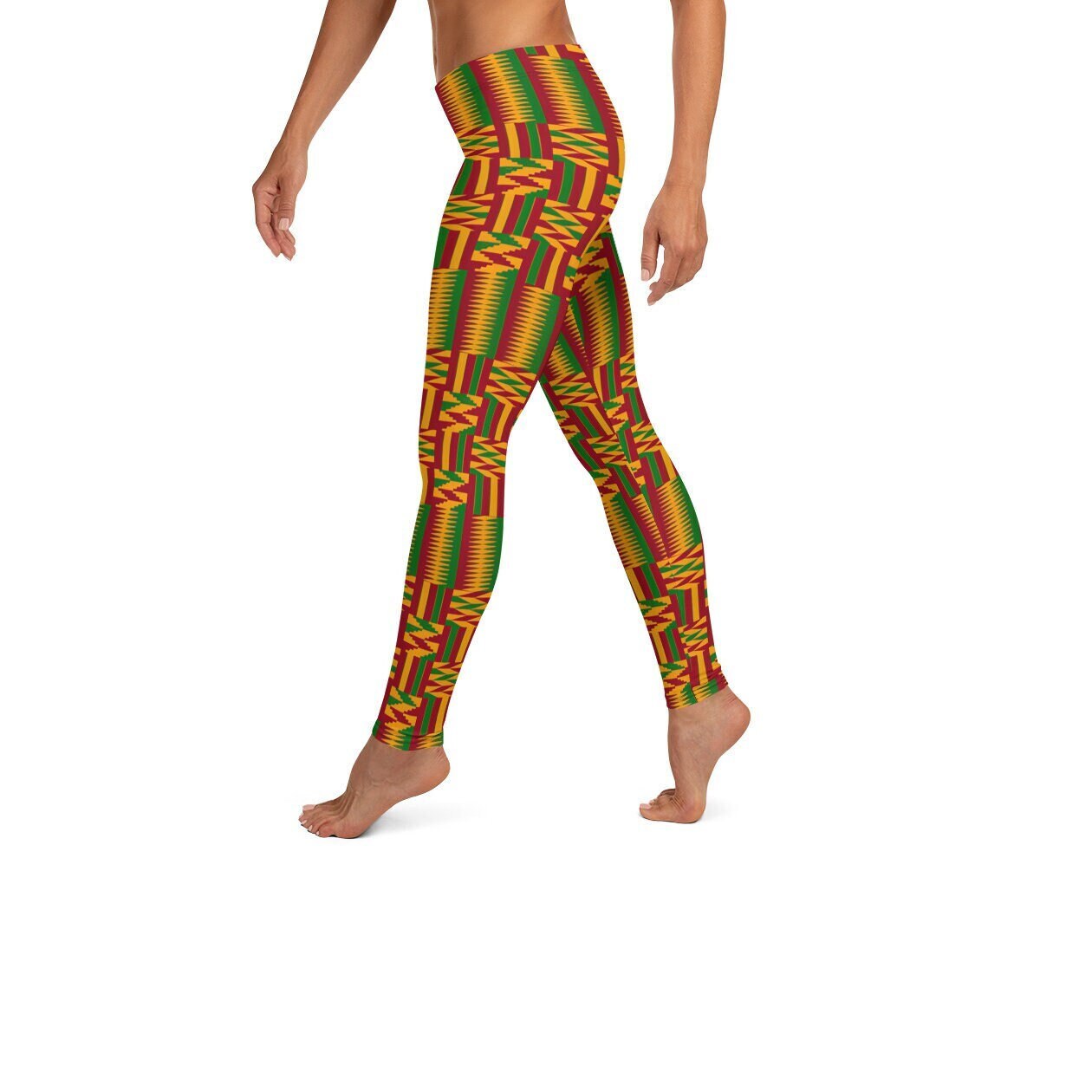 Rainbow Leopard Yoga Leggings Women, Colorful Gradient Animal