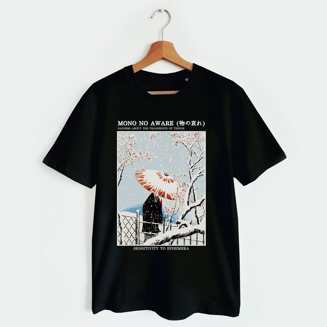 T-shirt art japonais, T-shirt Ukiyo-e, geisha, neige, hiver, Noel