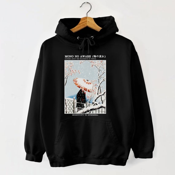 Sweat à capuche paysage d'hiver neige Hoodie Noël Estampe japonaise Cadeau Art japonais vintage Pull-over Ukiyo-e Prunier dans la neige