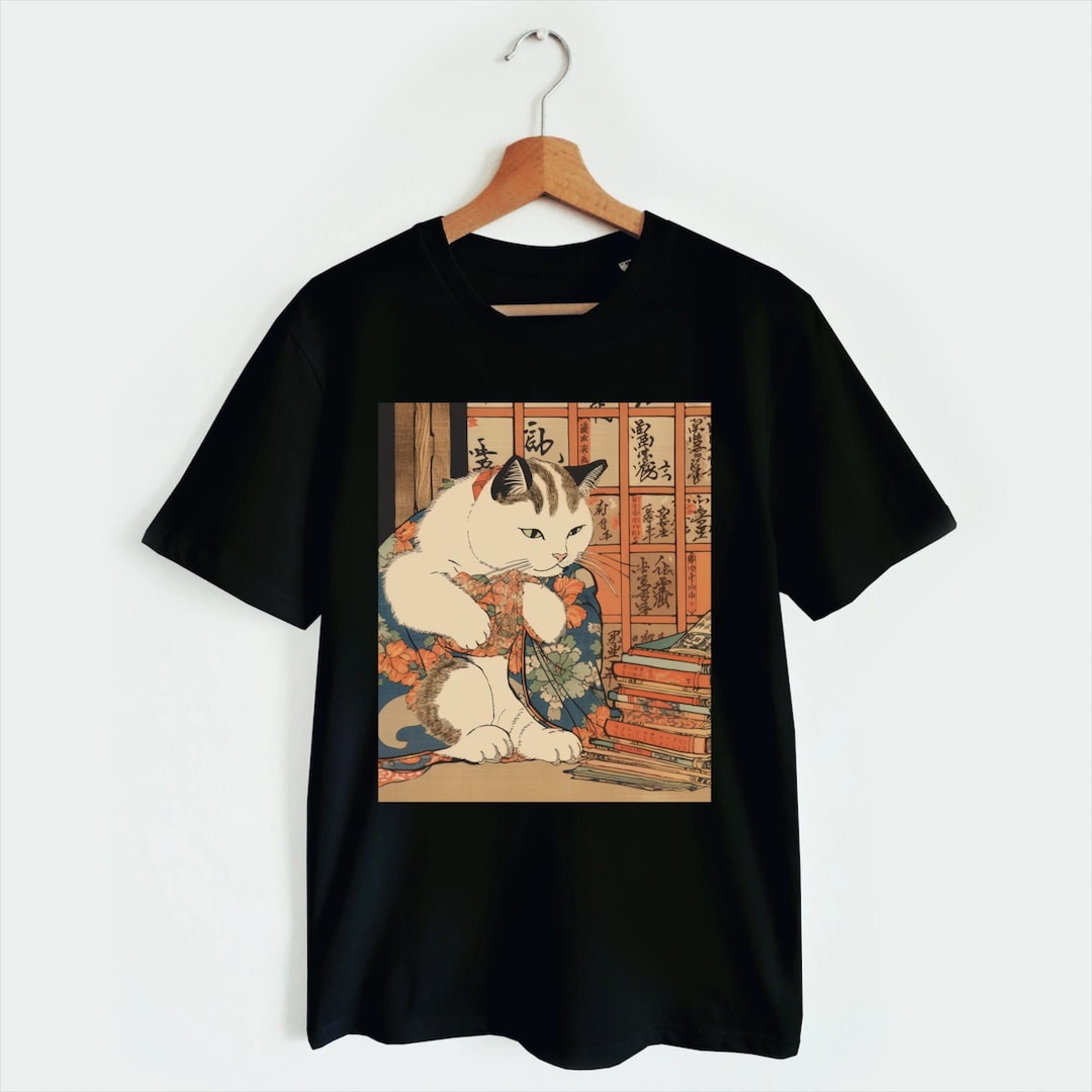 Ukiyo-e Cat Shirt Japanese Art Retro T-shirt - Etsy