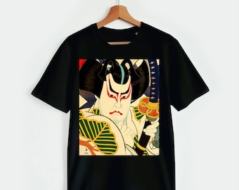 T-shirt Samurai Japonais Rétro Kabuki Acteur de Théâtre