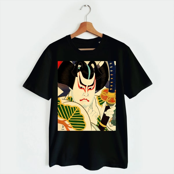 Retro Samurai T-Shirt Kabuki Theater Actor Japanese Shirt for men and women