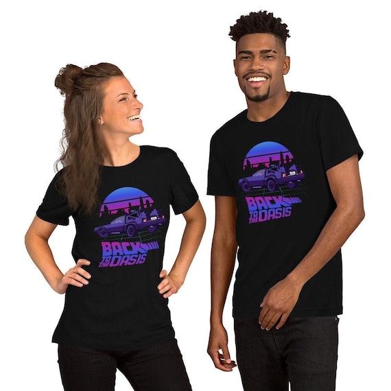 Ready Player One Shirt - Back to the Oasis - 80s T-Shirt Geek Otaku Graphic Retro Gaming jeu vidéo film science fiction cinéma RPO