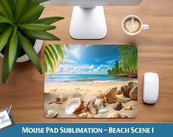 Beach Mouse Pad Sublimation Design 1 | Mousepad Sublimation | Beach Mousepad PNG
