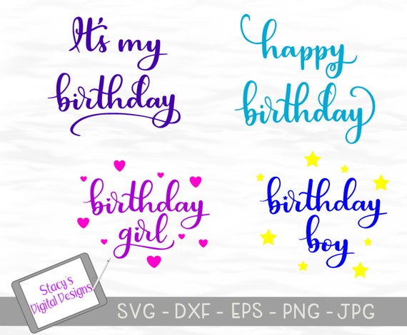 Free Free Happy Birthday Svg Bundle 79 SVG PNG EPS DXF File