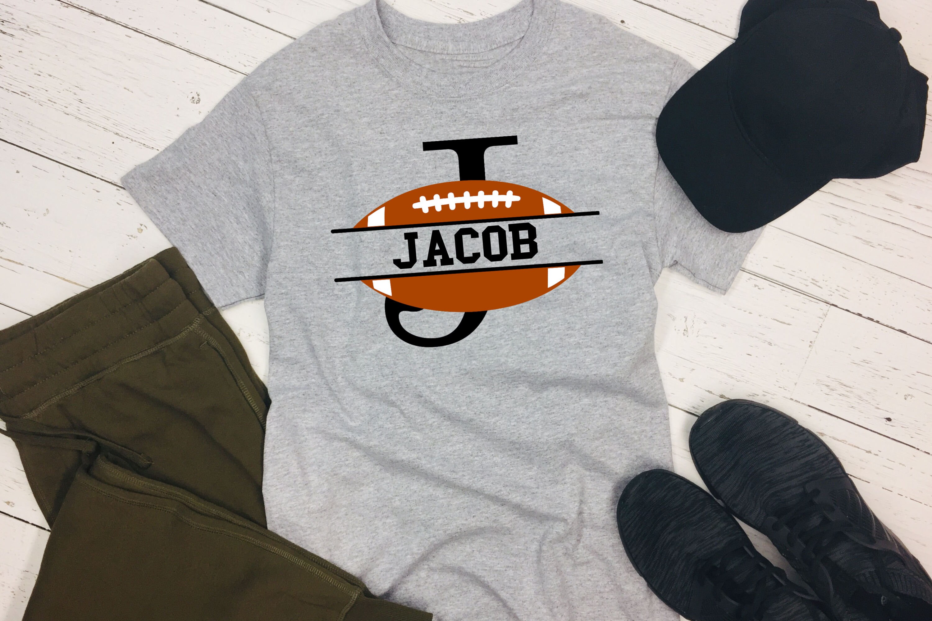 Split Football Monogram Split Letters A-Z SVG 26 Split Monogram Football SVG - Etsy