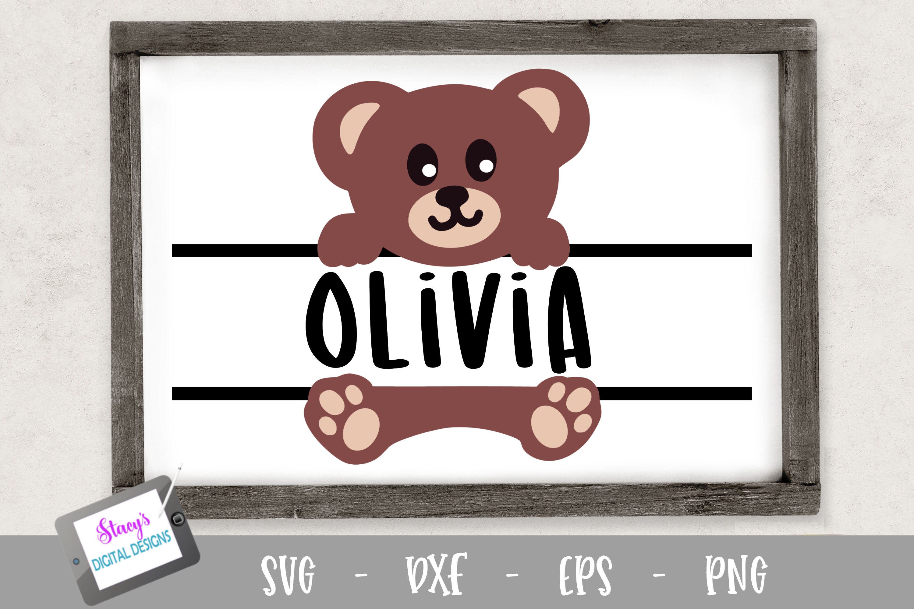 Baby Animal Split Monogram Bundle 6 Designs SVG Files for - Etsy