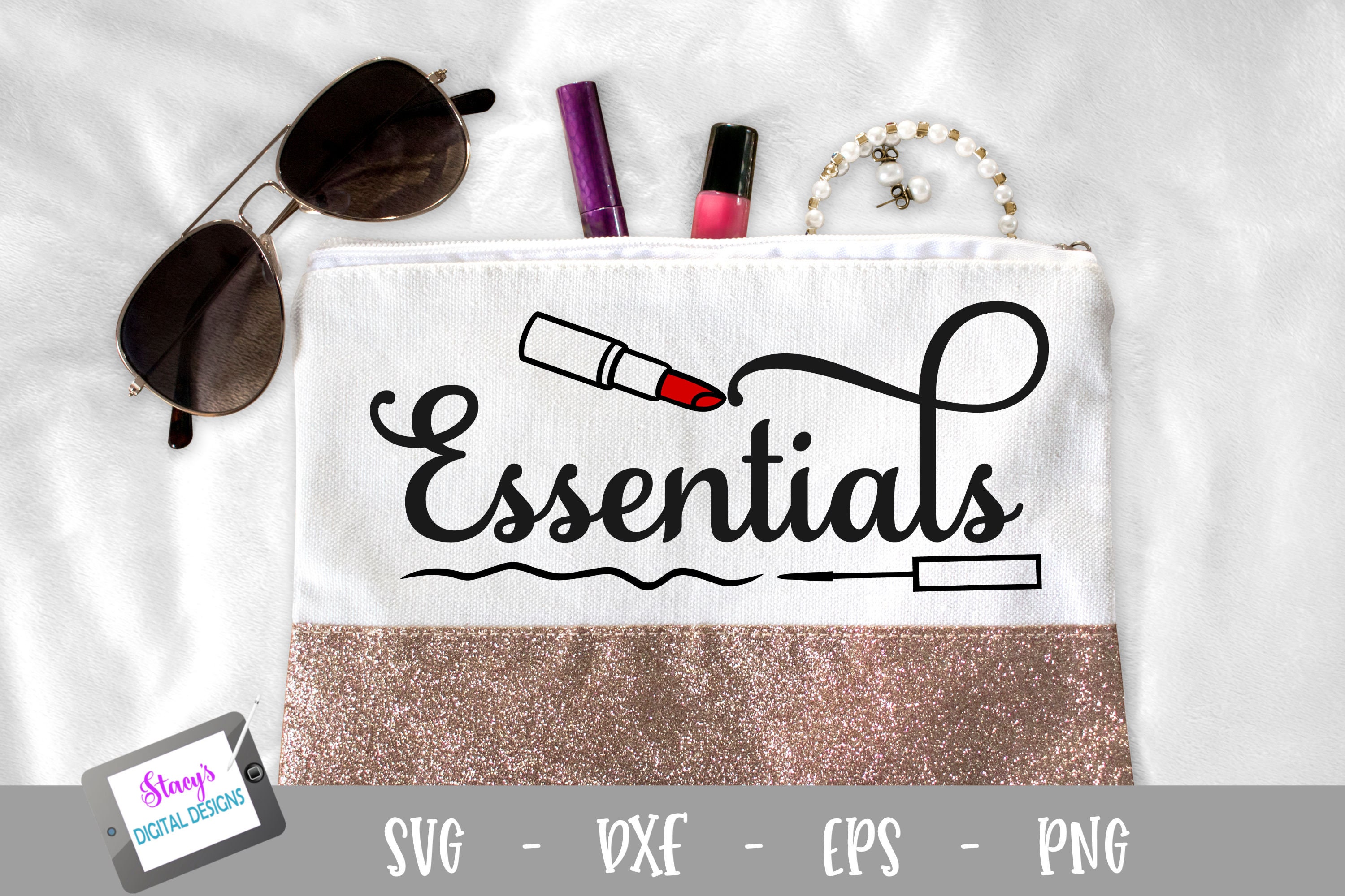 Download Makeup Svg Essentials Svg Design For Makeup Bag Cricut Etsy