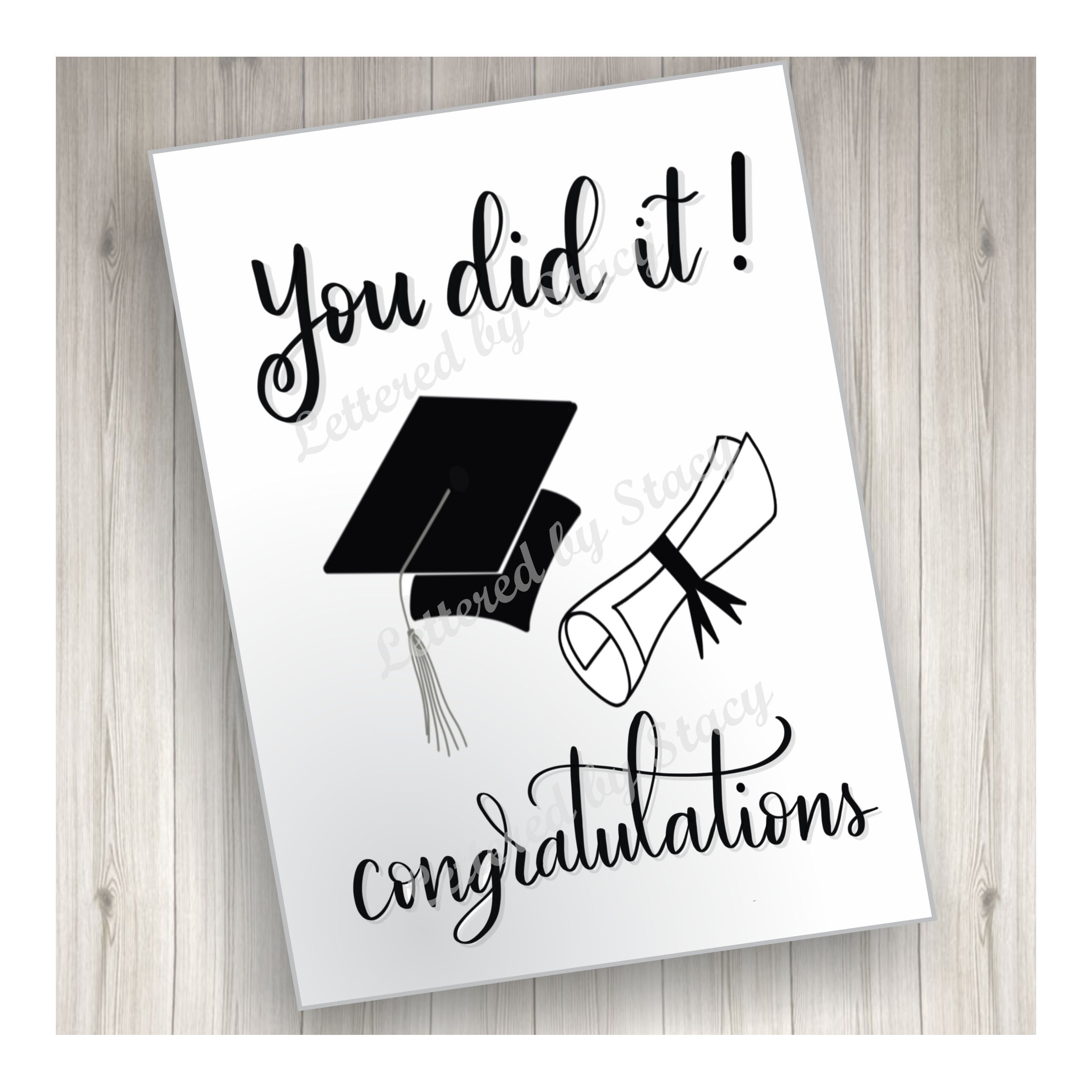 Graduation Card You did it Congratulations graduate with Etsy