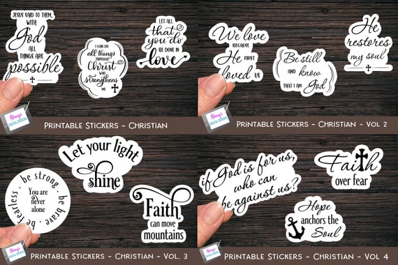 Christian PNG Stickers to Print and Cut with Cricut